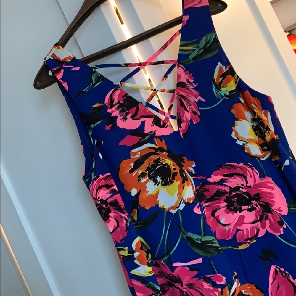 Blue floral dress